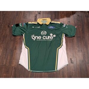 NASCAR‎ Pit Crew Stewart-Haas Racing One Cure Shirt Mens XL Green 1/4 Zip USA